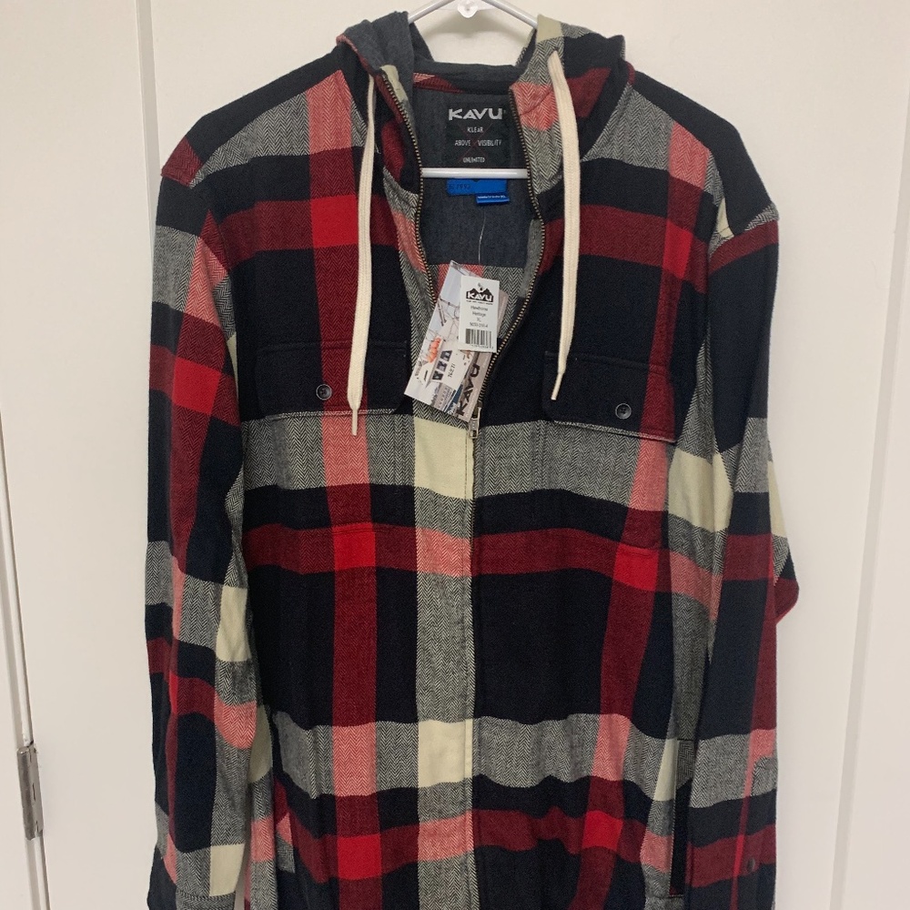 Kavu - Hawthorne Heritage Men’s Hooded Flannel Size XL NWT